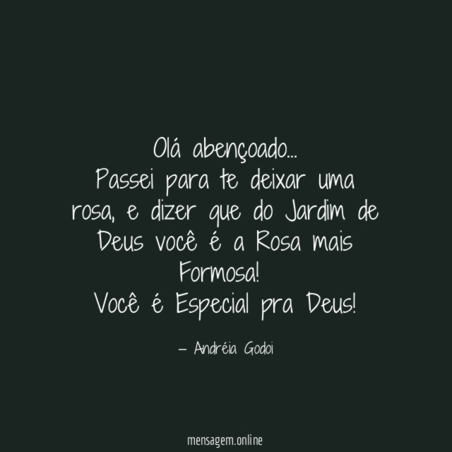 Olá abençoado