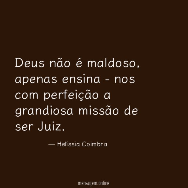 Deus não é maldoso