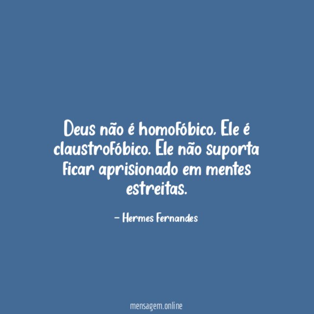 Deus não é homofóbico