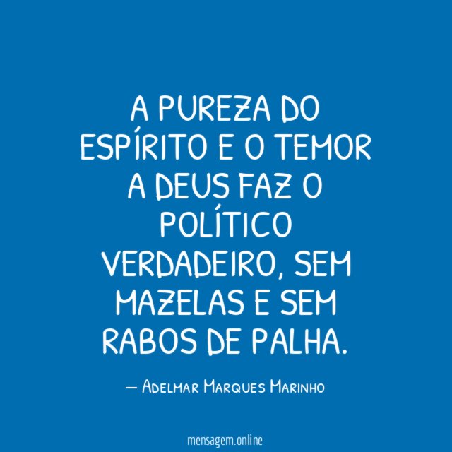 A PUREZA DO ESPÍRITO E O TEMOR A