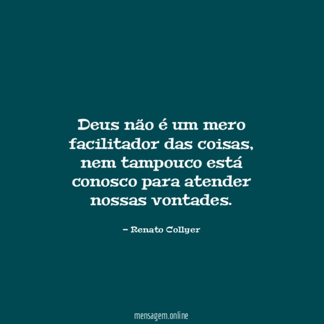 Deus não é um mero facilitador das coisas