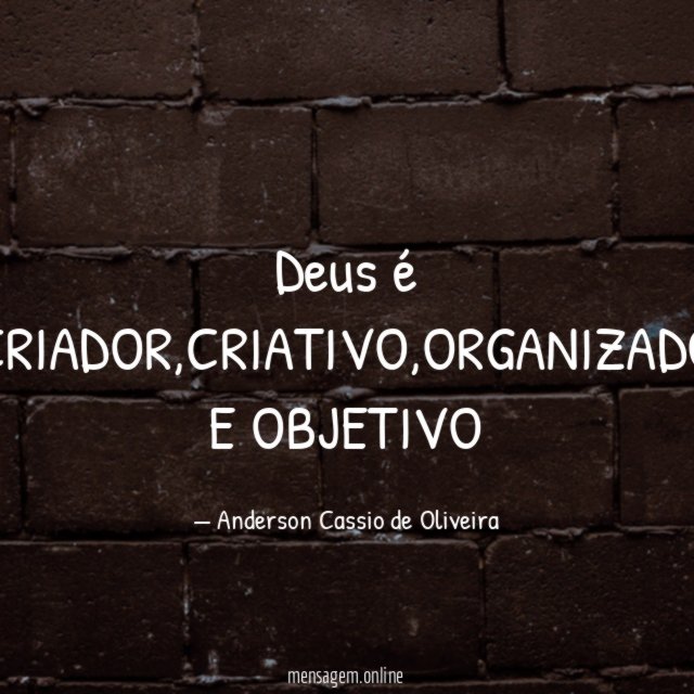 Deus é CRIADOR