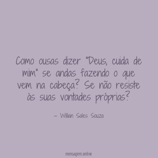 Como ousas dizer "Deus