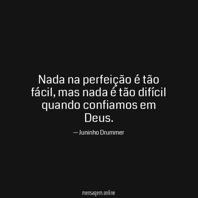 Nada na perfeição é tão fácil