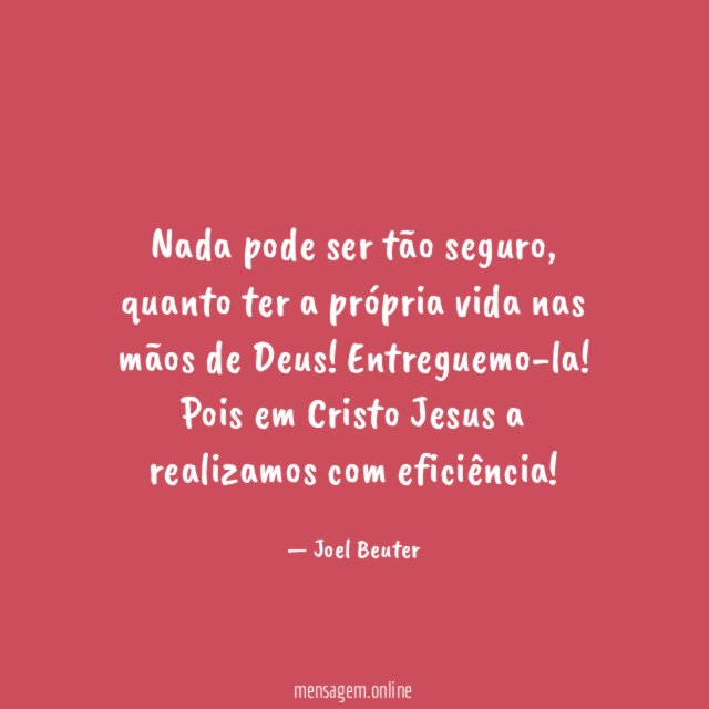 Nada pode ser tão seguro