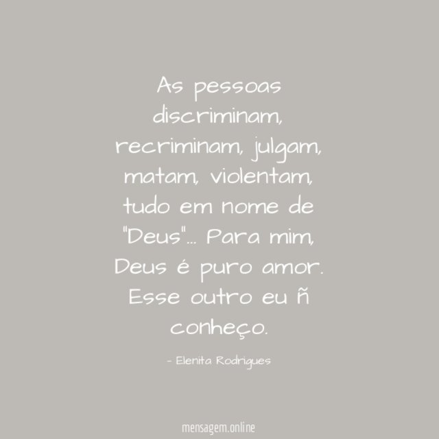 As pessoas discriminam