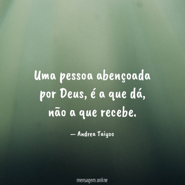 Uma pessoa abençoada por Deus