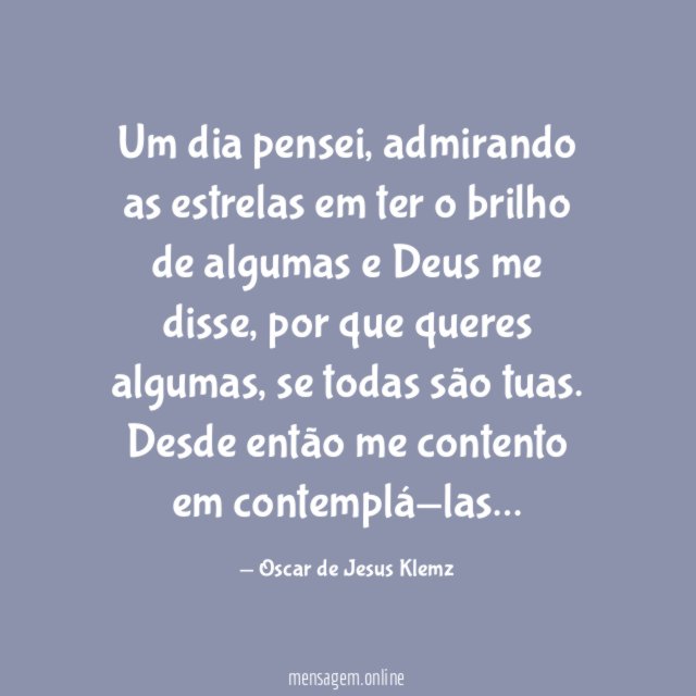 Um dia pensei