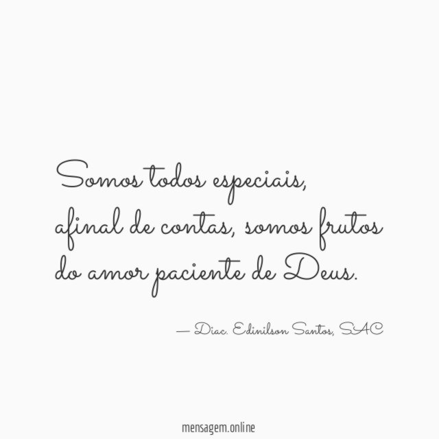 Somos todos especiais