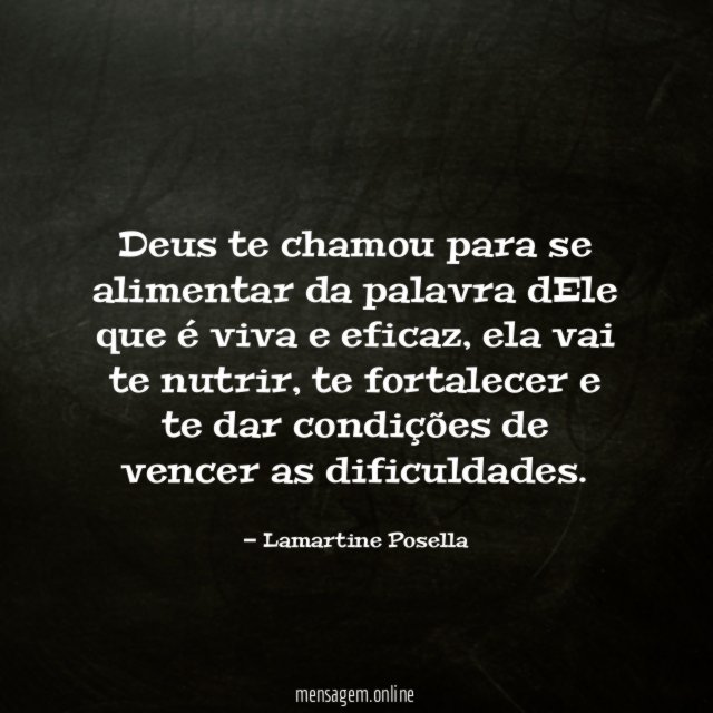 Deus te chamou para se alimentar da palavra