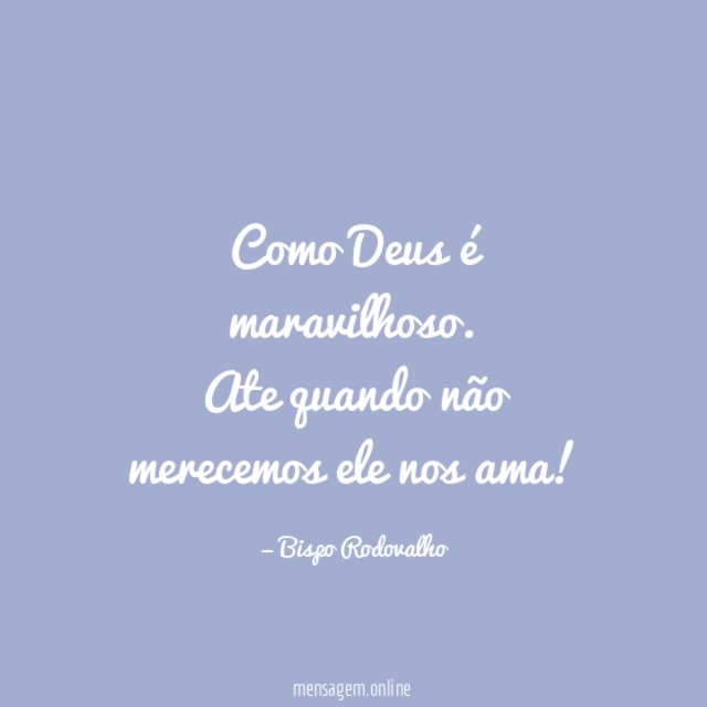 Como Deus é maravilhoso