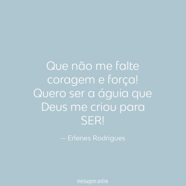 Que não me falte coragem e força