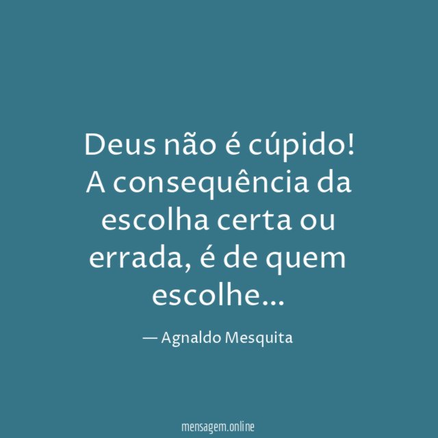 Deus não é cúpido
