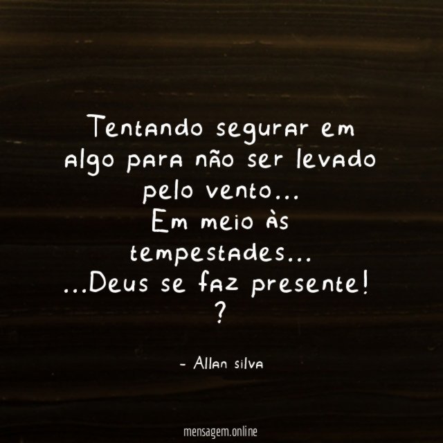 Tentando segurar em algo para não ser levado pelo vento