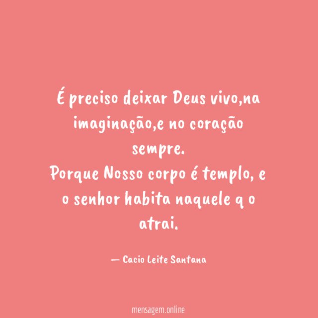 É preciso deixar Deus vivo