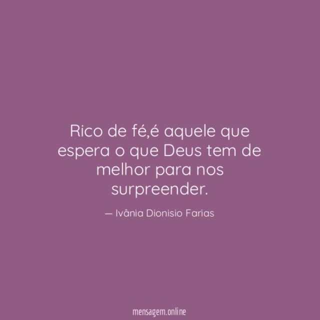 Rico de fé