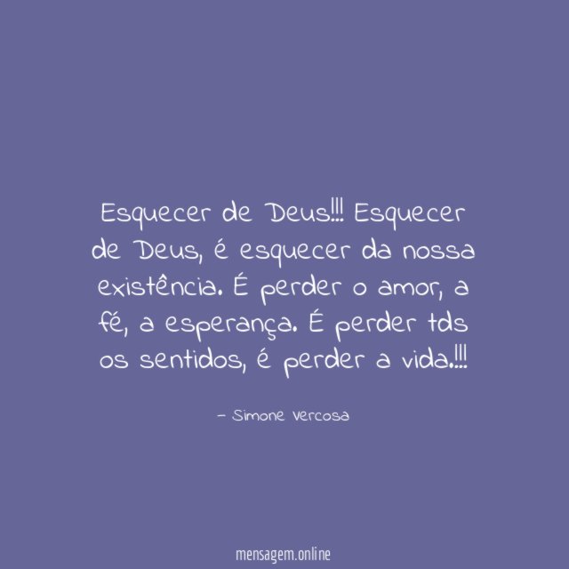 Esquecer de Deus
