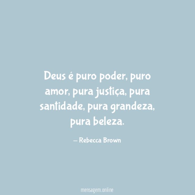 Deus é puro poder