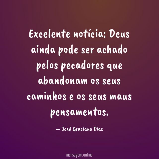 Excelente notícia