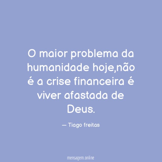 O maior problema da humanidade hoje