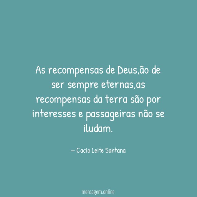 As recompensas de Deus