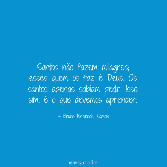 Santos não fazem milagres