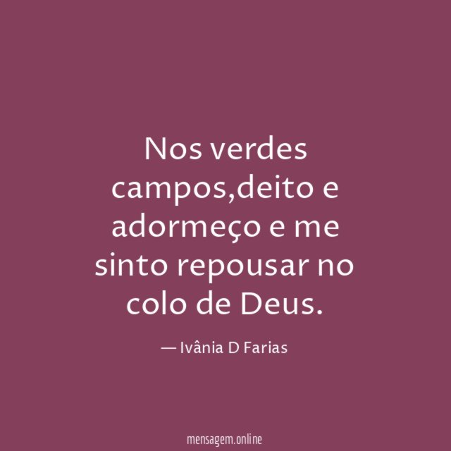 Nos verdes campos