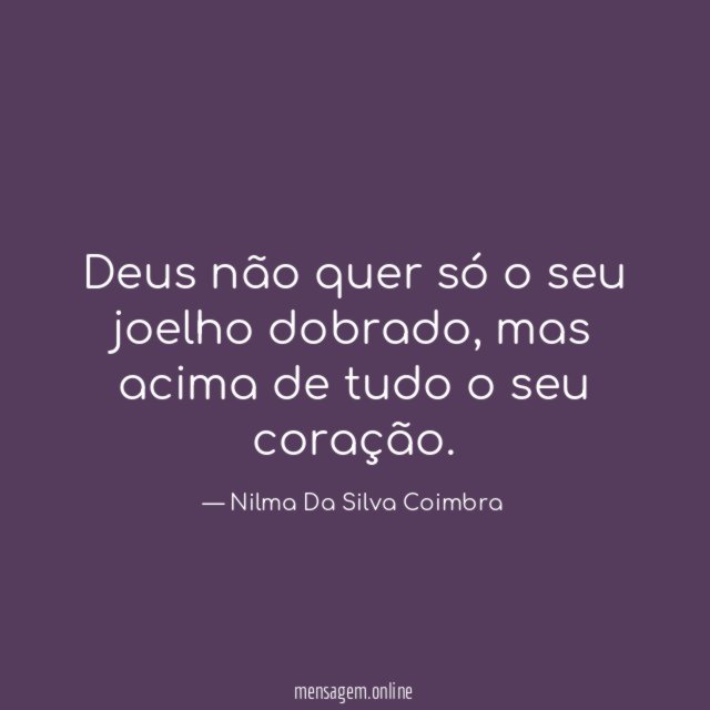 Deus não quer só o seu joelho dobrado