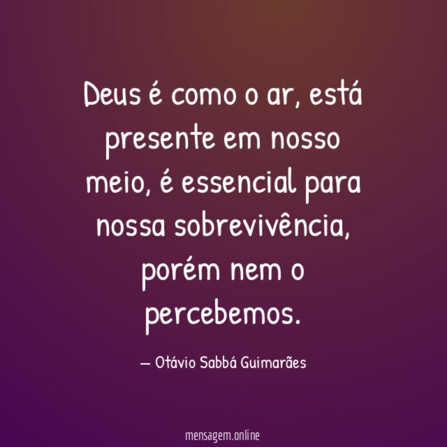 Deus é como o ar