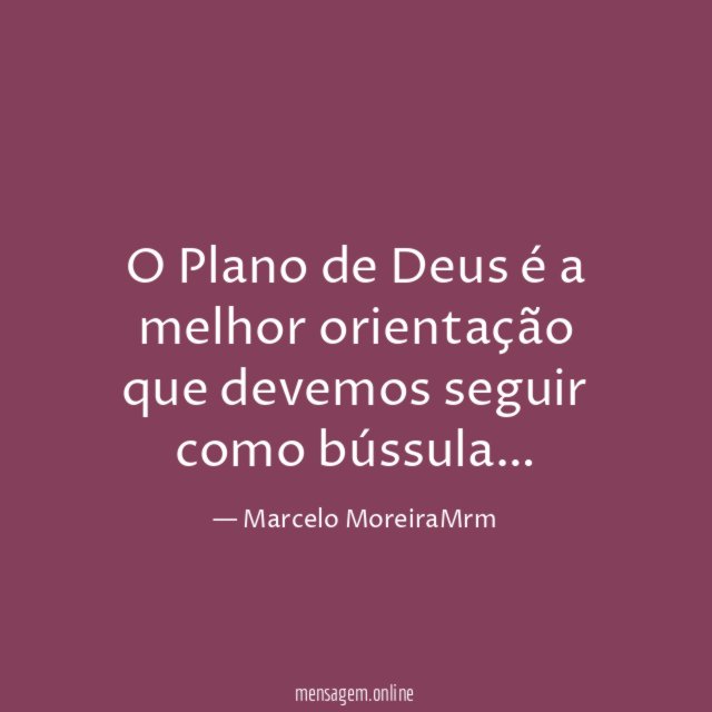 O Plano de Deus é a melhor