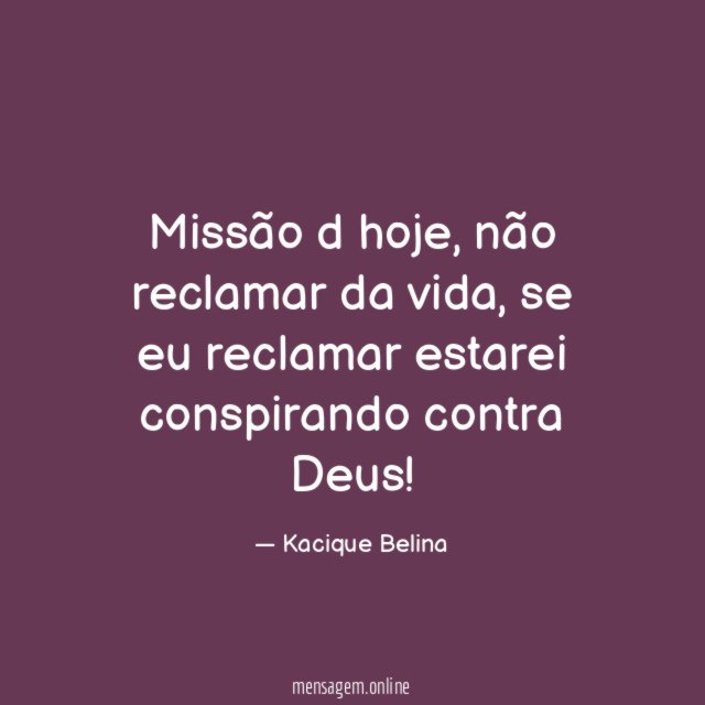 Missão d hoje