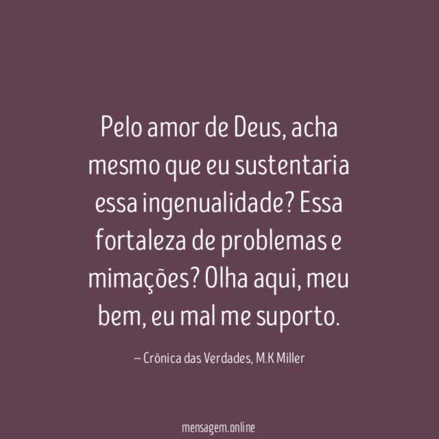Pelo amor de Deus