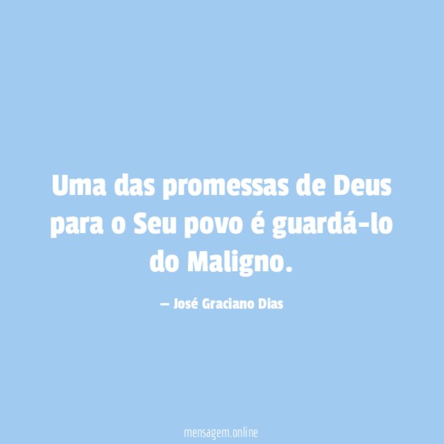 Uma das promessas de Deus para o Seu