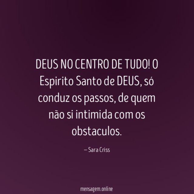 DEUS NO CENTRO DE TUDO