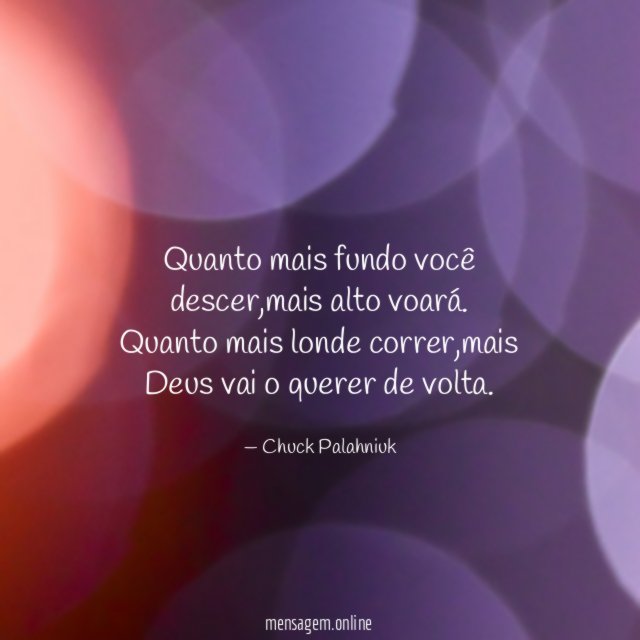 Quanto mais fundo você descer