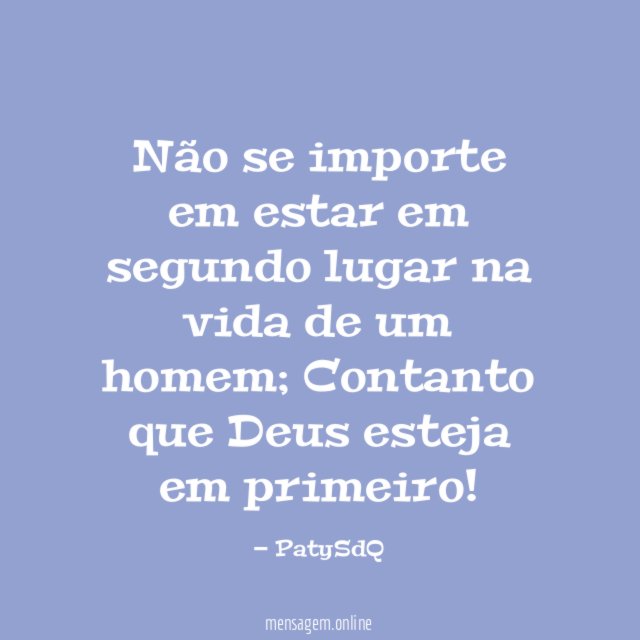 Não se importe em estar em segundo lugar