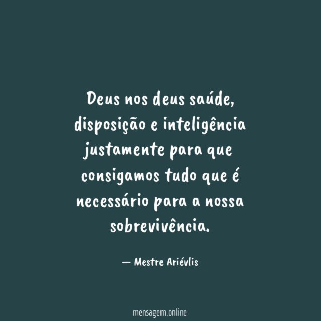 Deus nos deus saúde