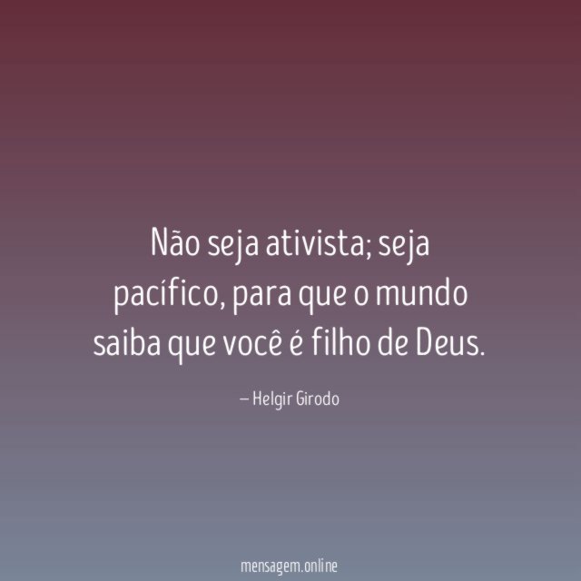 Não seja ativista