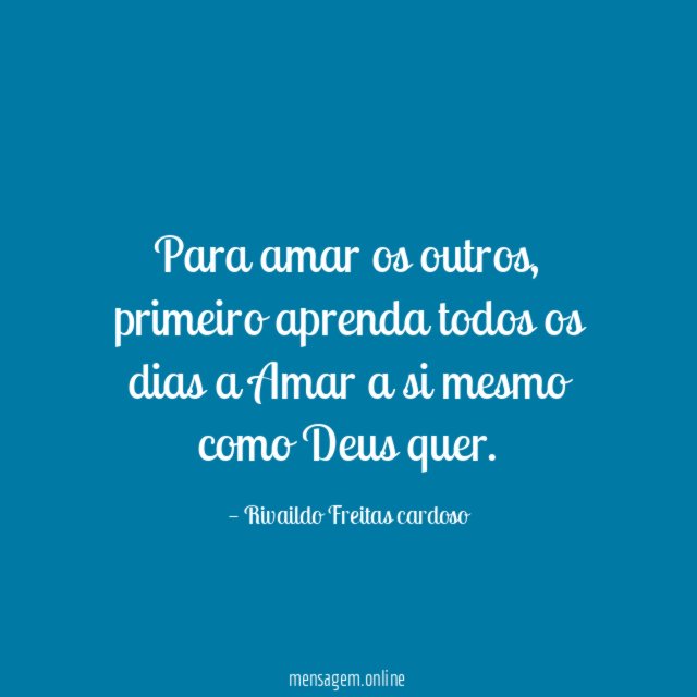 Para amar os outros
