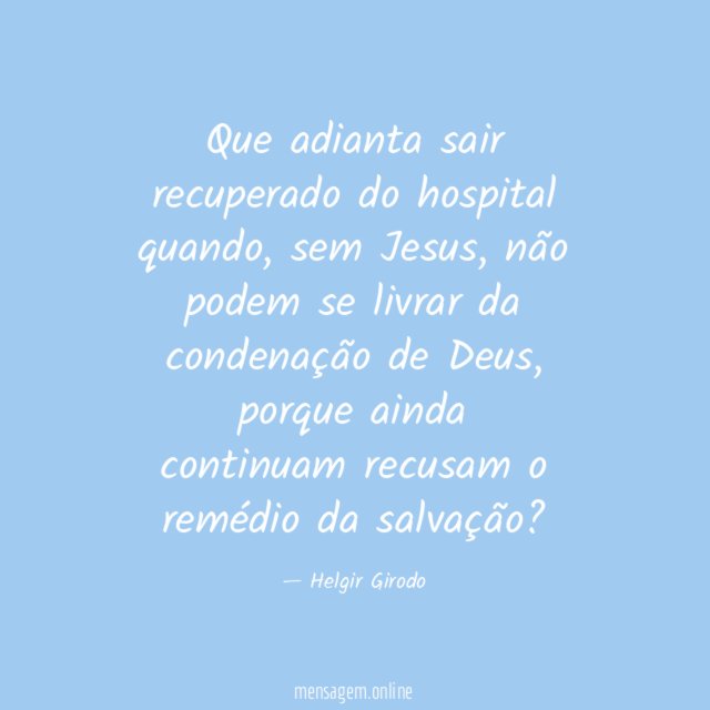 Que adianta sair recuperado do hospital quando
