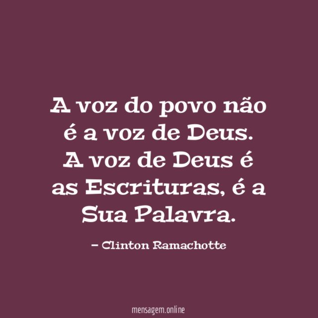 A voz do povo não é a voz de Deus