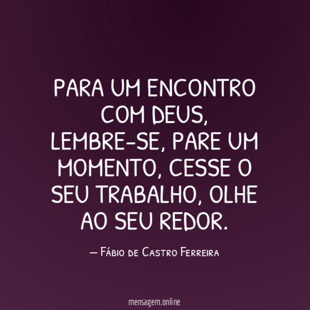 Para um encontro com Deus
