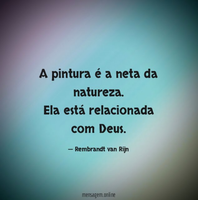 A pintura é a neta da natureza