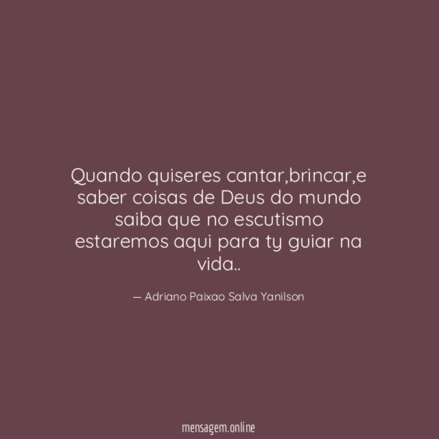 Quando quiseres cantar