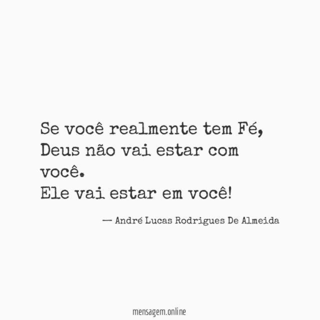 Se você realmente tem Fé