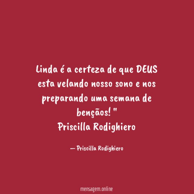 Linda é a certeza de que DEUS esta