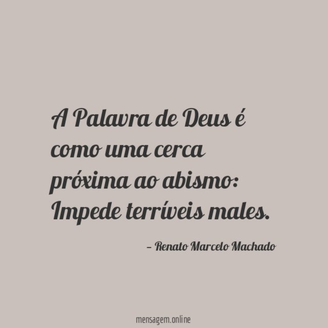 A Palavra de Deus é como uma cerca próxima ao abismo