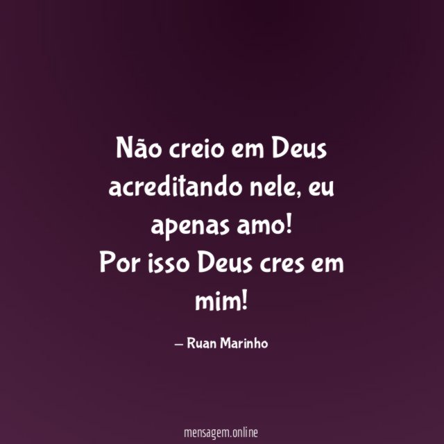 Não creio em Deus acreditando nele