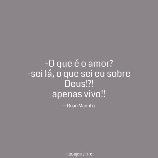 O que é o amor