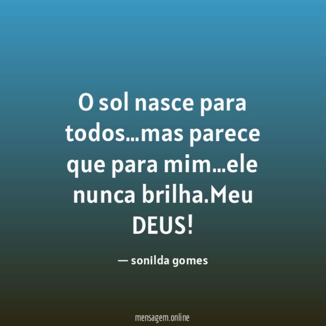 O sol nasce para todos